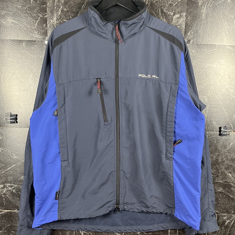 Polo Ralph Lauren Men's Blue Vtg Performance Wind Jacket XL